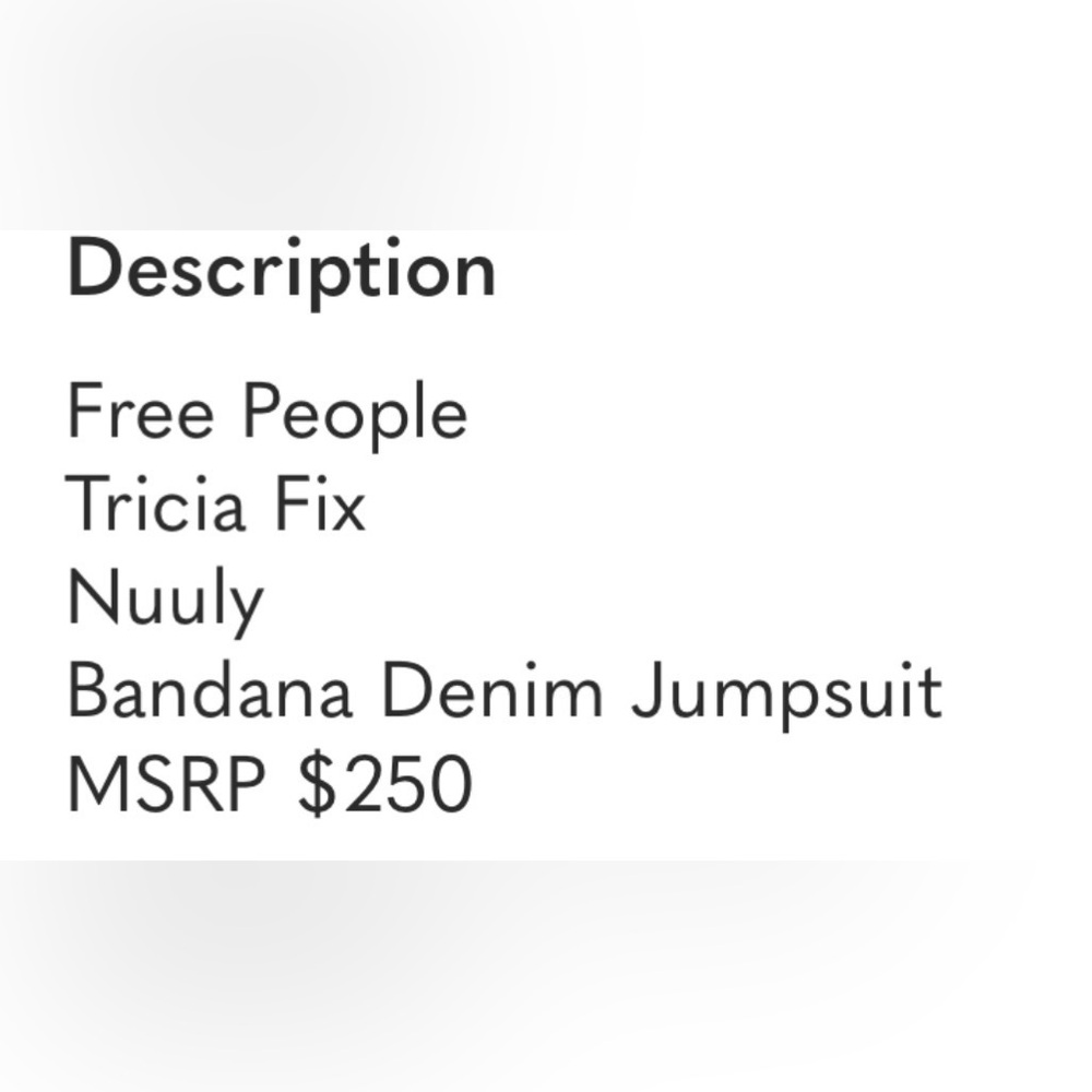 Free People Blue Bandana Jumpsuit - Picture 4 of 5